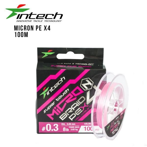 

Шнур плетеный Intech MicroN PE X4 100m (0.3 (8lb/3.63kg))