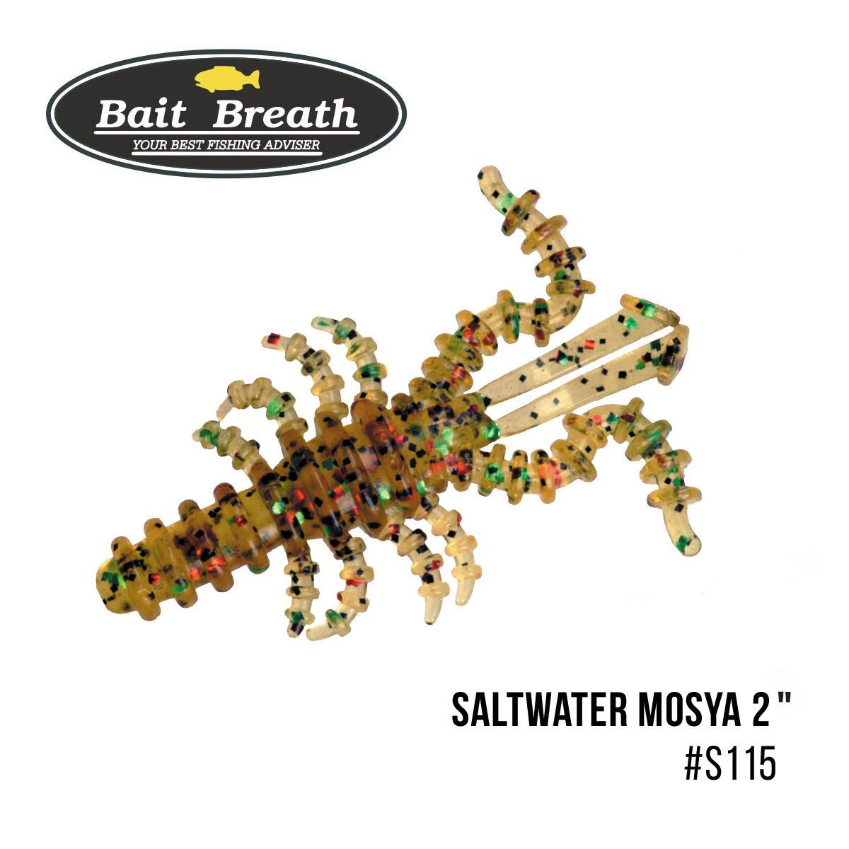 

Приманка Bait Breath Saltwater Mosya 2'' (10 шт.) (S115 Pumpkin／green・red・seed)