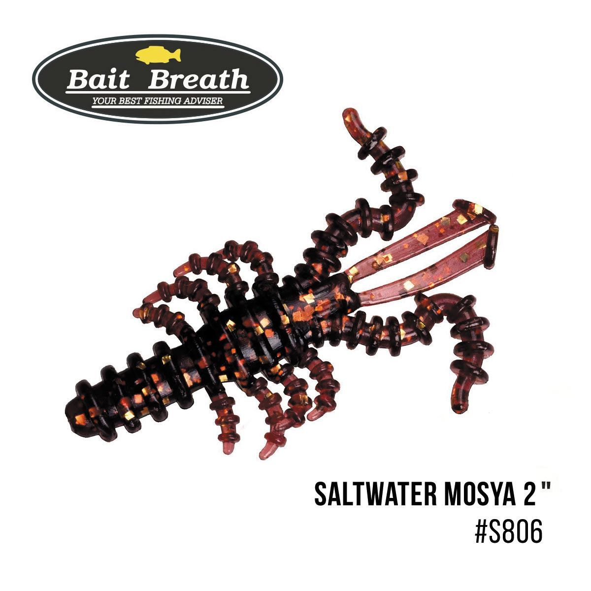 

Приманка Bait Breath Saltwater Mosya 2'' (10 шт.) (S806 ISHIGANI)