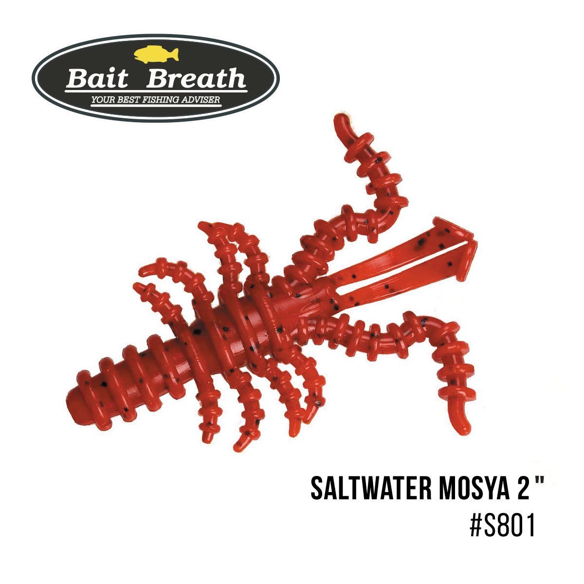 

Приманка Bait Breath Saltwater Mosya 2'' (10 шт.) (S801 Red／seed)