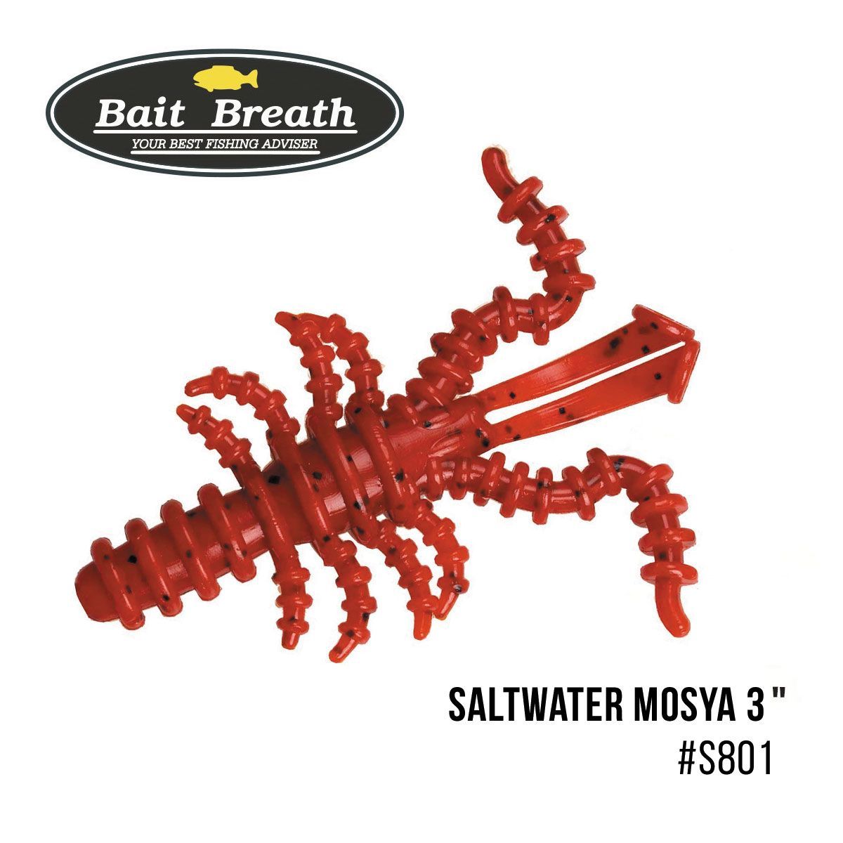 

Приманка Bait Breath Saltwater Mosya 3'' (6 шт.) (S801 Red／seed)