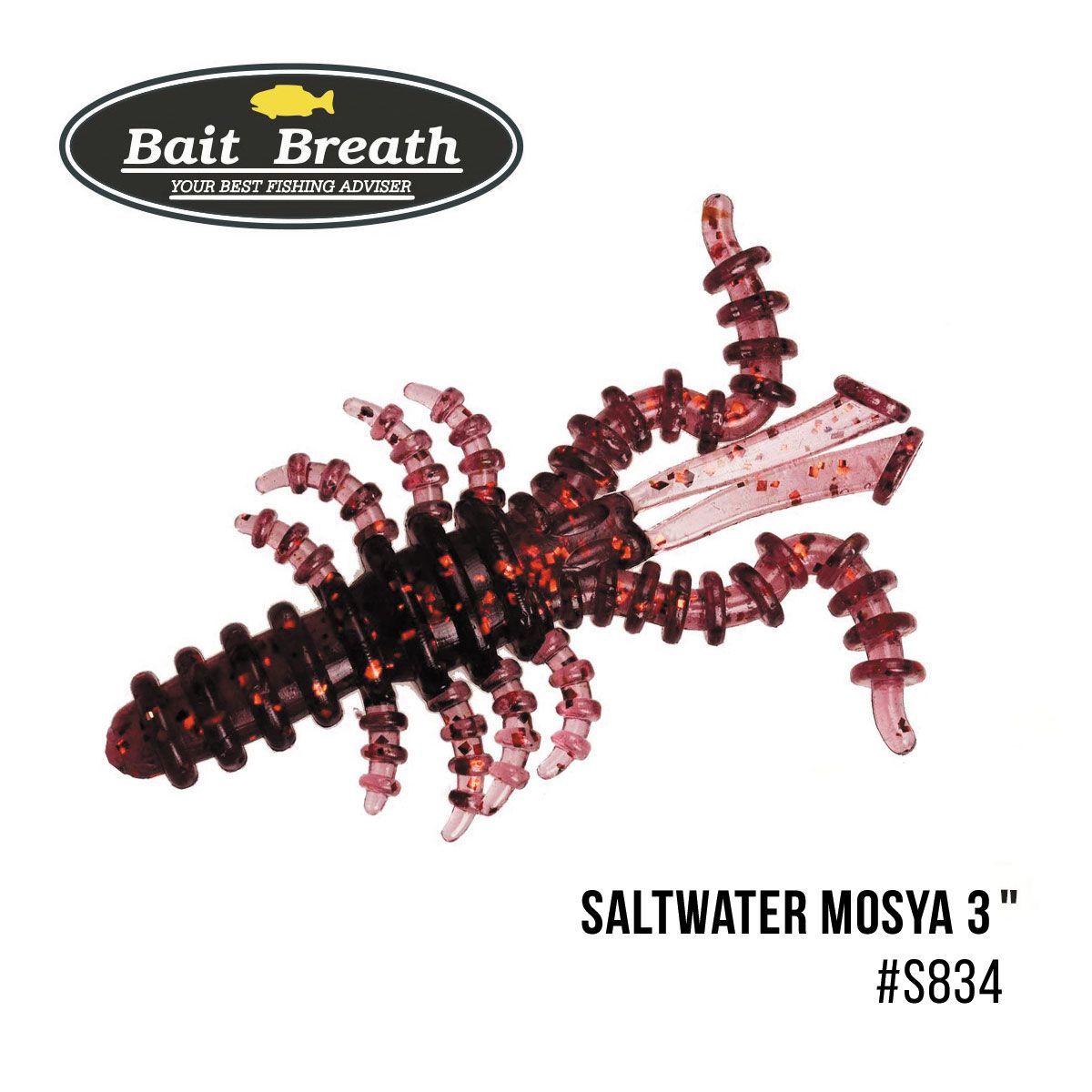 

Приманка Bait Breath Saltwater Mosya 3'' (6 шт.) (S834 Goby)