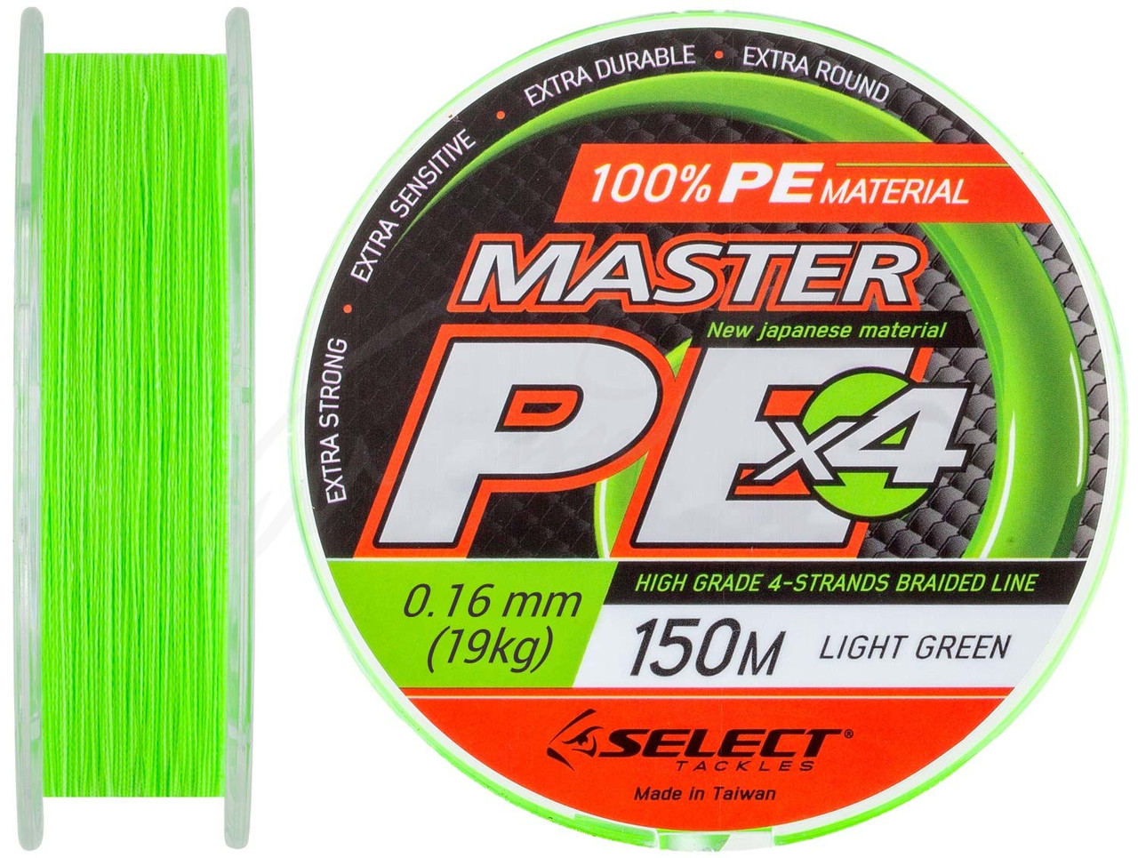 

Шнур Select Master PE 150m (салат.) 0.16мм 19кг (72824)