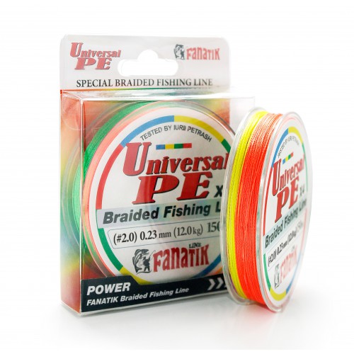 

Шнур FANATIK Universal PE X4 150 м. (#2.0)0,23 VARICOLOURED (106963)