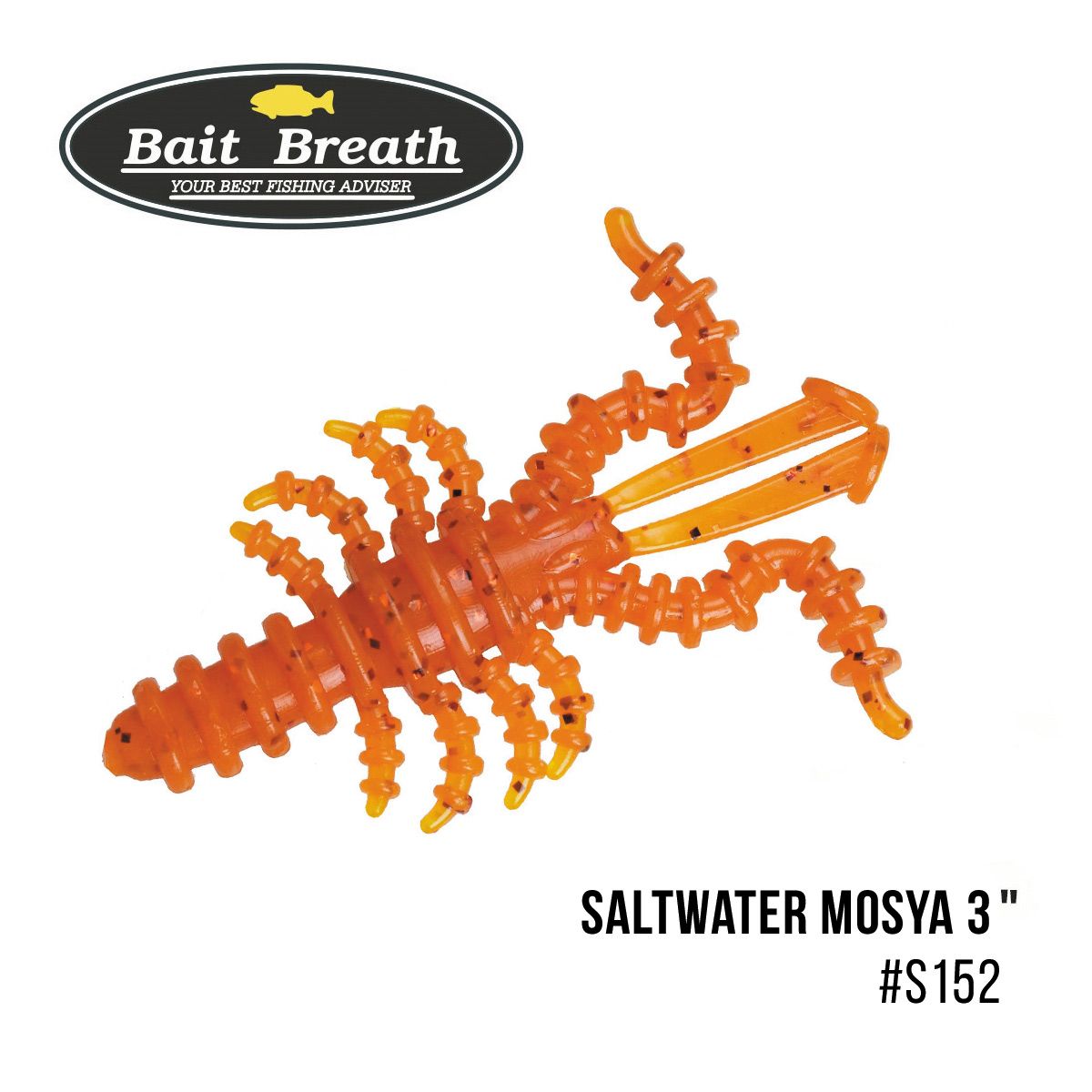 

Приманка Bait Breath Saltwater Mosya 3'' (6 шт.) (S152 Orange／red)