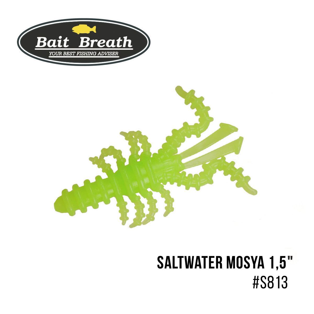 

Приманка Bait Breath Saltwater Mosya 1,5'' (14 шт.) (S813 　Glow lime cheart)