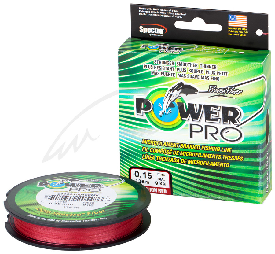 

Шнур Power Pro 135m Red 0.15 20lb/9kg (110436)