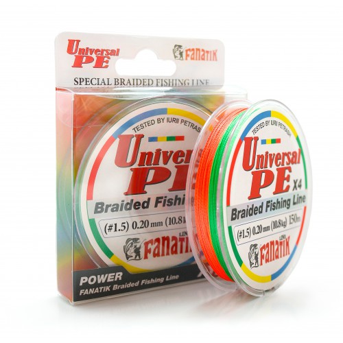 

Шнур FANATIK Universal PE X4 150 м. (#1.5) 0,20 VARICOLOURED (21341)