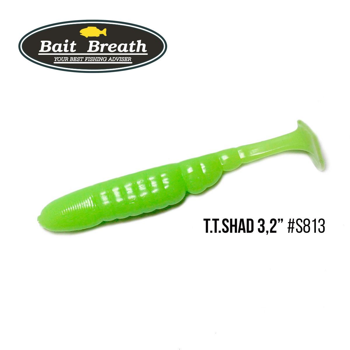 

Приманка Bait Breath T.T.Shad 3,2'' (7 шт) (S813 Glow Lime chart)
