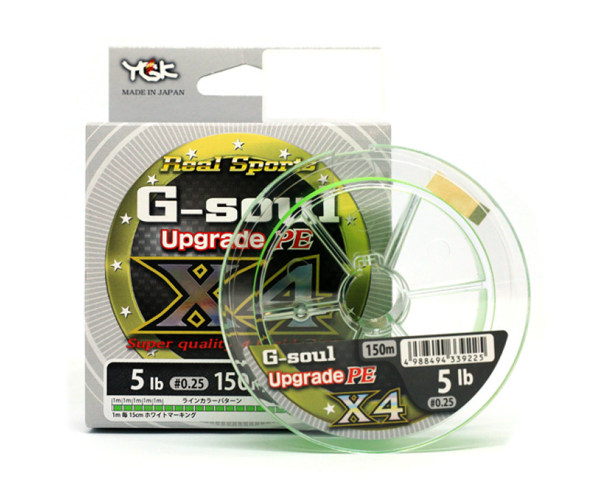 

Шнур YGK G-Soul X4 Upgrade 150m (салат.) #0.25/5lb (26121)