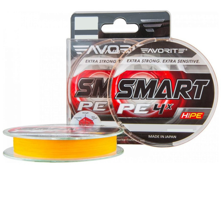 

Шнур Favorite Smart PE 4x 150м (оранж.) #0.5/0.117мм 3.6кг (79997)
