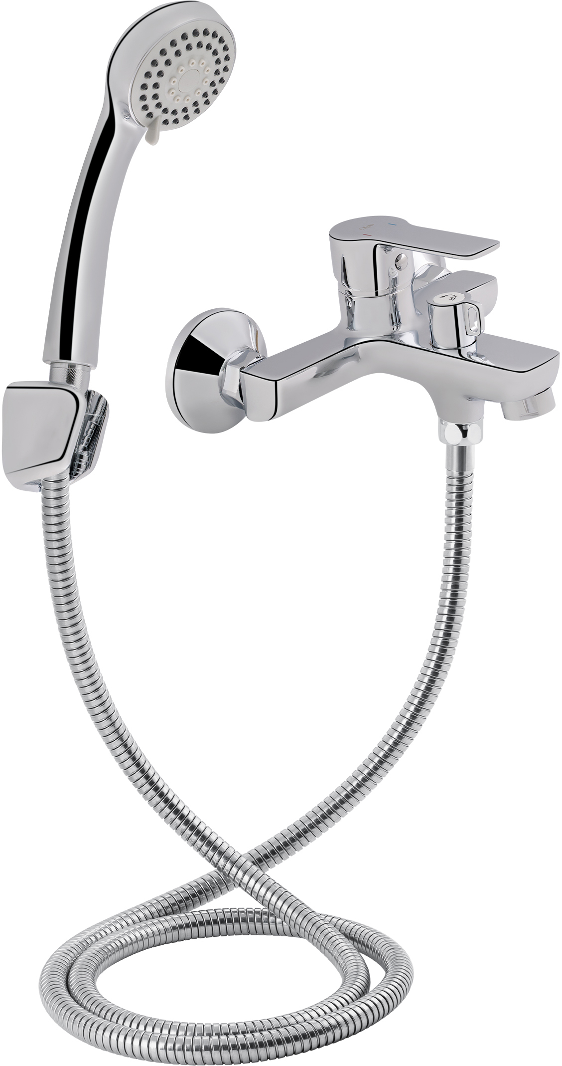 

Смеситель для ванны QTAP Alza 3051104GC с душевым гарнитуром Хром