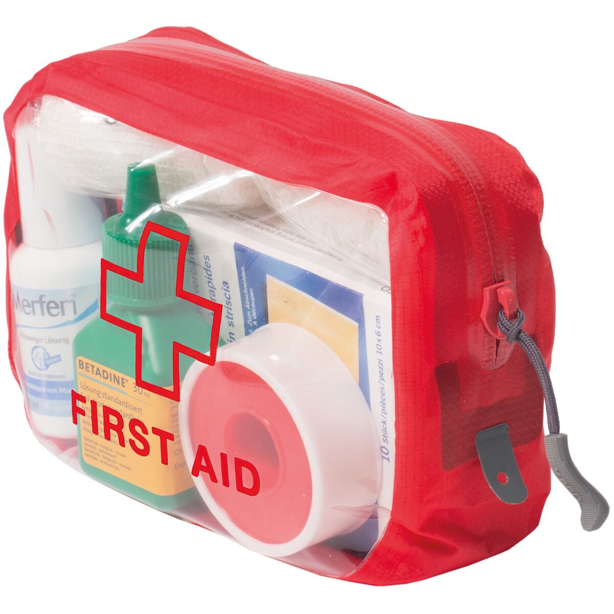 

Органайзер Exped Clear Cube First Aid S червоний
