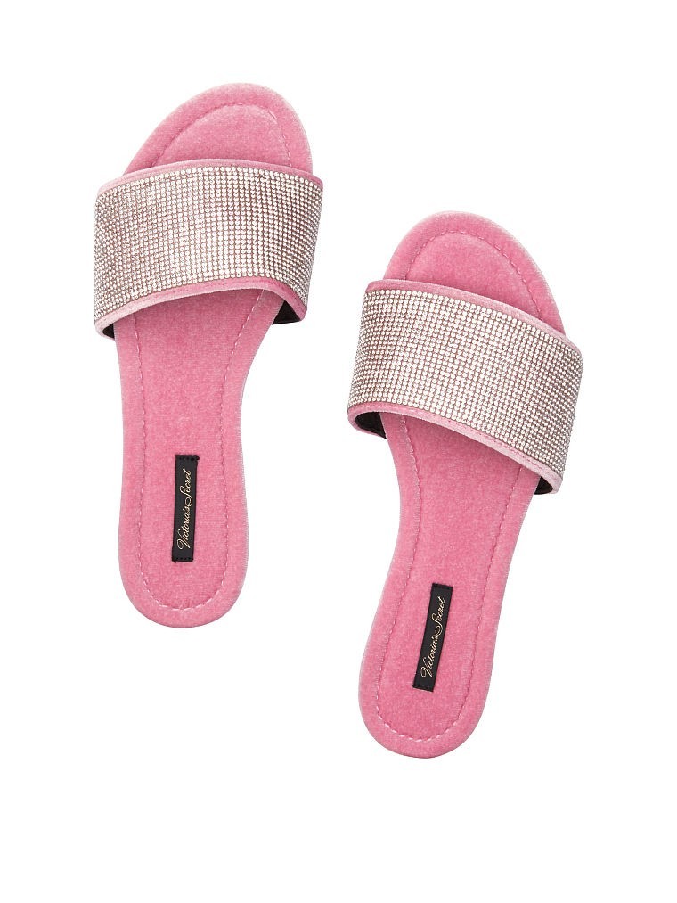 

Женские Тапочки Victoria's Secret 38/39 26.3 см Розовый/Серебро (1210)