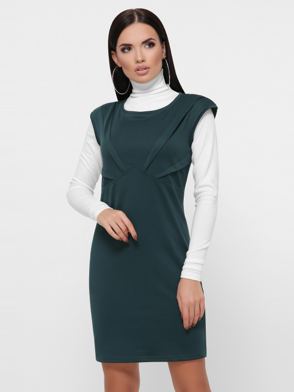 Акция на Платье Fashion Up Latina PL-1804B 44 Темно-зеленое (FU2100000234097) от Rozetka UA
