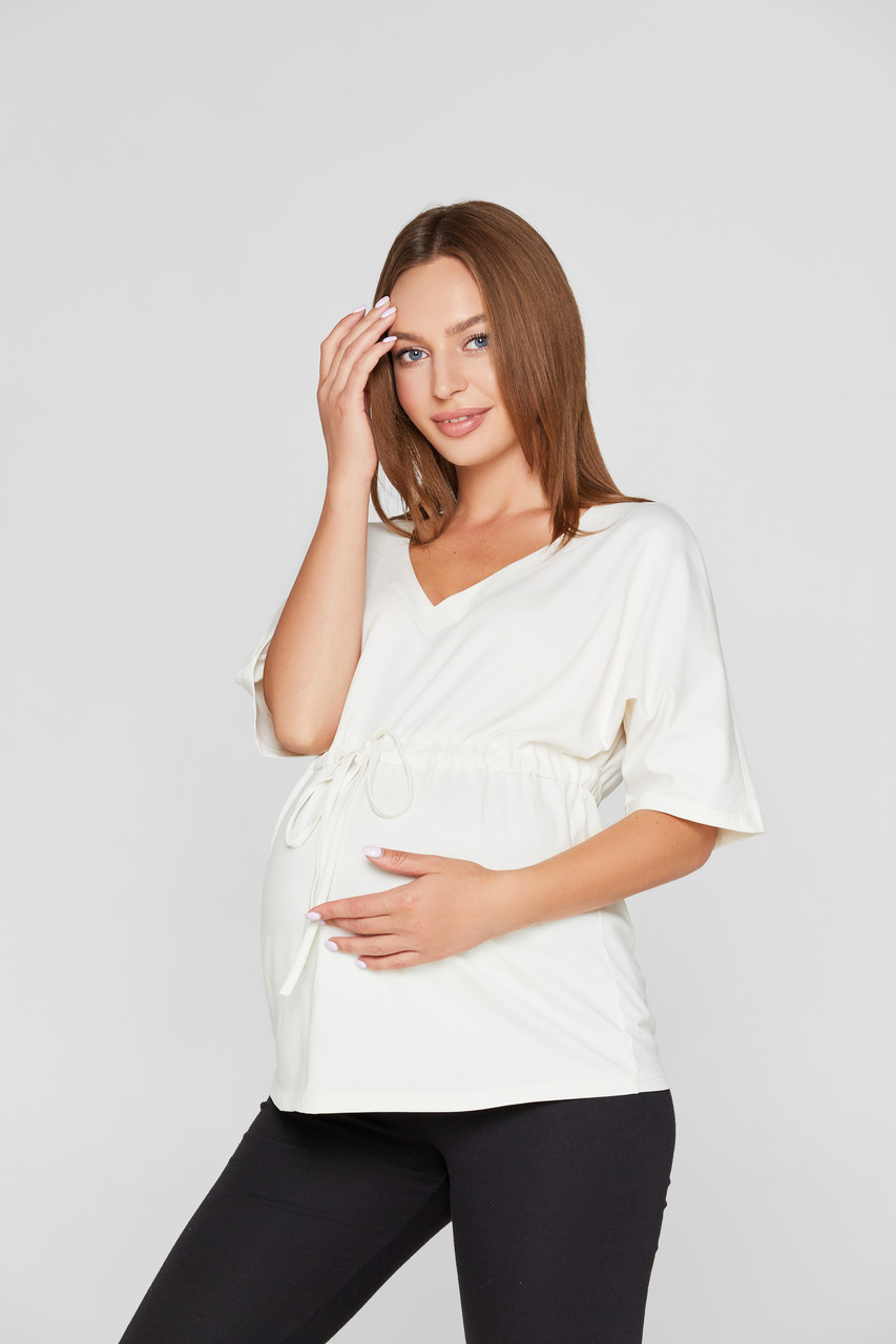 

Футболка для беременных Lullababe Rio Молочный XXL