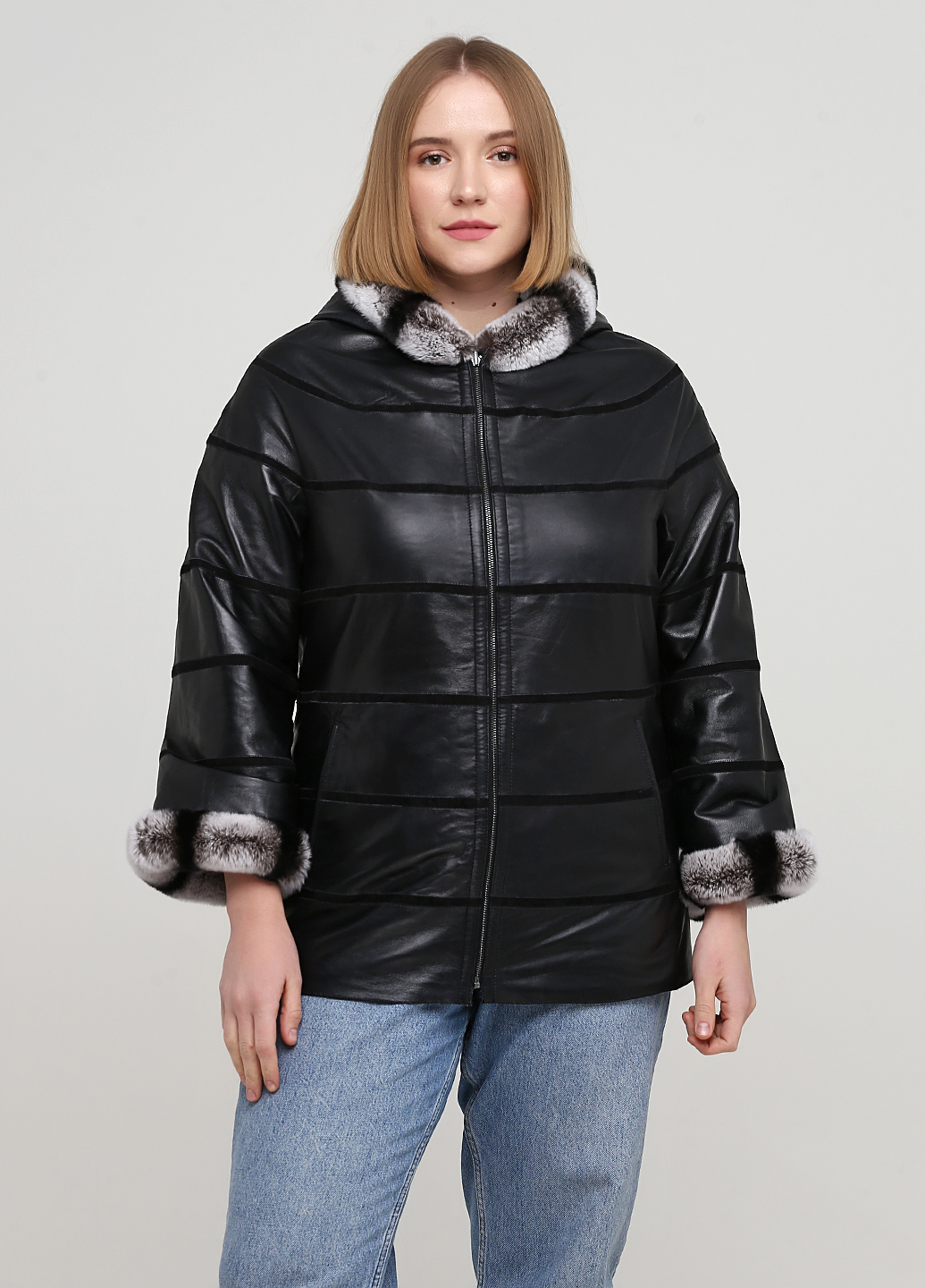 

Куртка кожаная Leather Factory XXL Черный ism_mar_strip