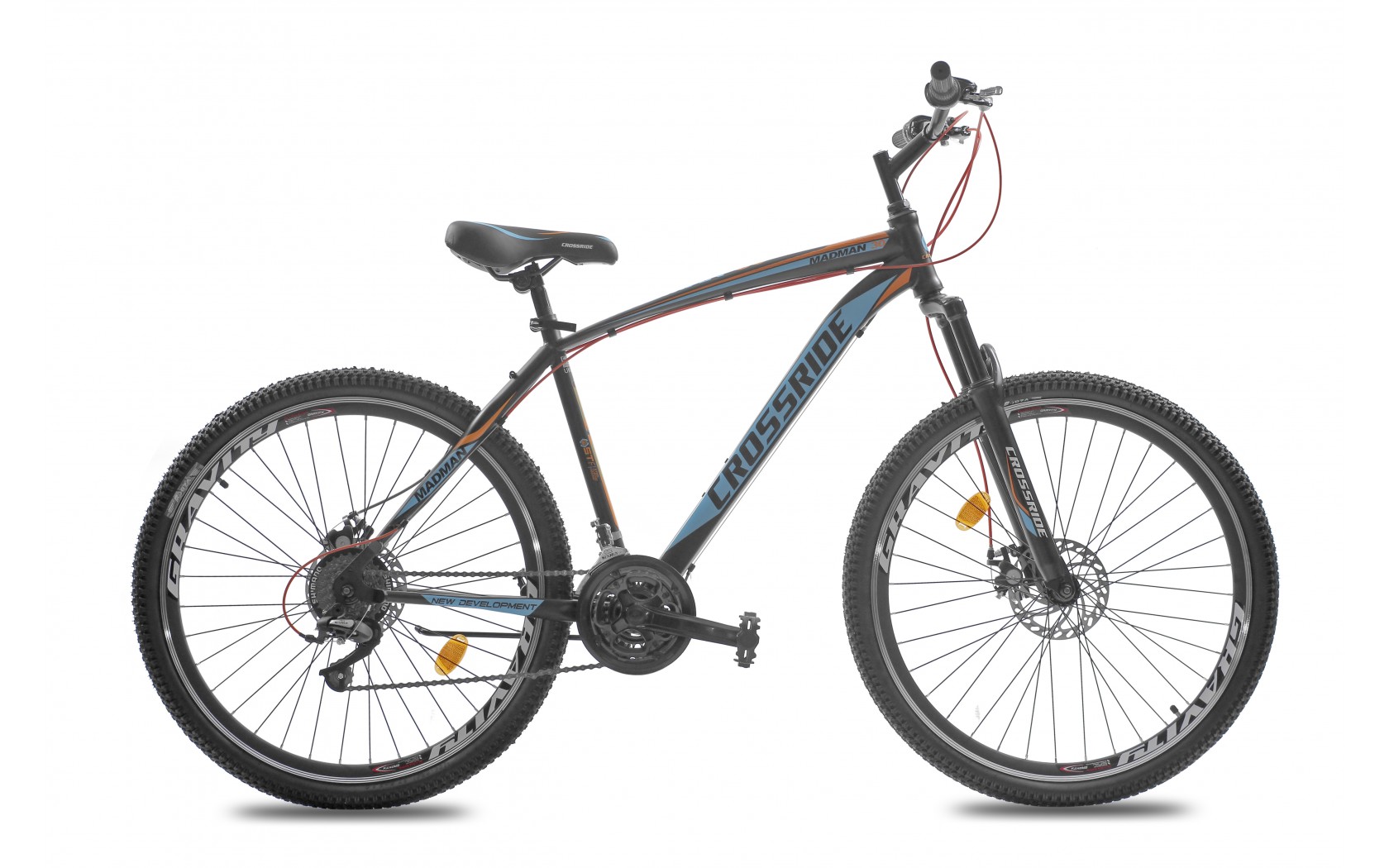 

Велосипед 27,5 "ST, Crossride" MADMAN "рама 17.5" черный / синий (0184)