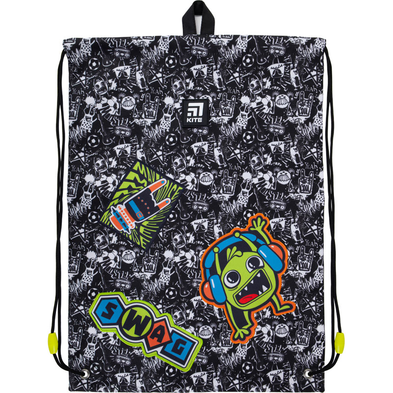 

Сумка для обуви Kite Swag 46x33 см Черно-белая (47858)