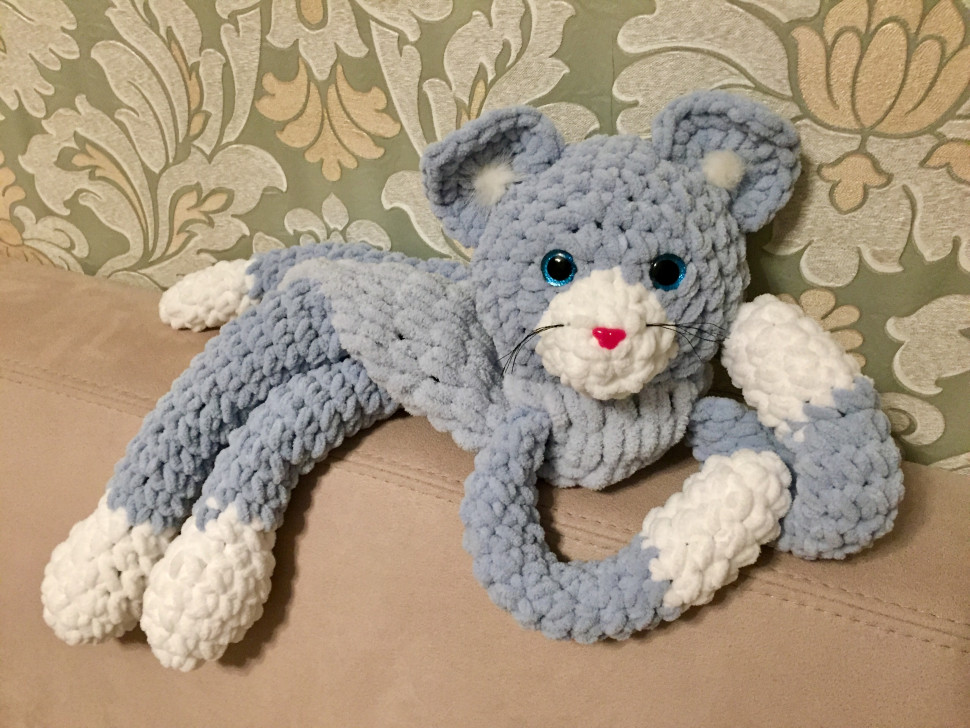 

Hand Made Игрушка пижамница КОТ плюшевая. Рост 70см