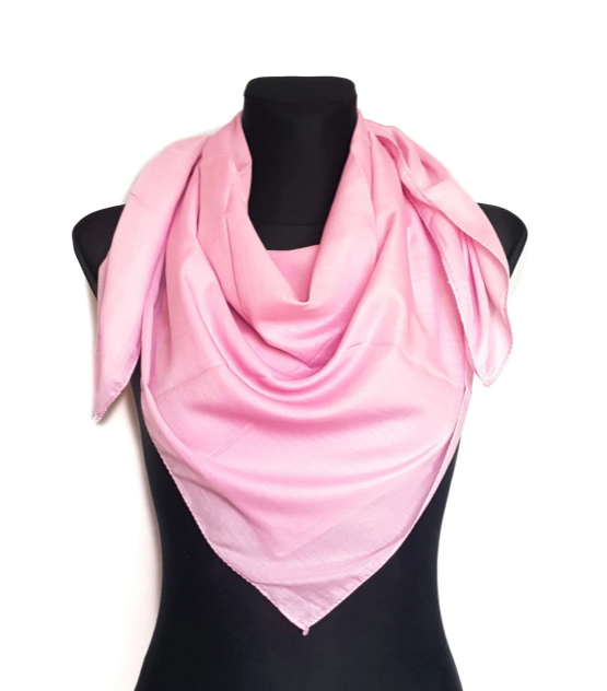 

Легкий однотонный платок Eripek Мэрилин 95*95 см розовый