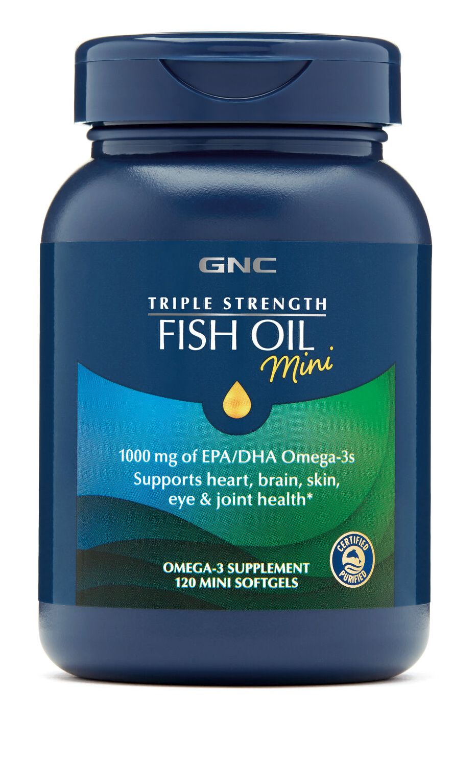 

Специальный продукт GNC Triple Strength Fish Oil Mini 120 капсул (4384303390)