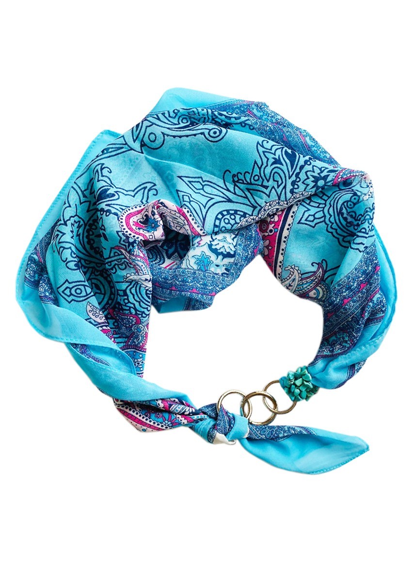 

Платок MyScarf шифоновый Голубая дымка с бирюзой