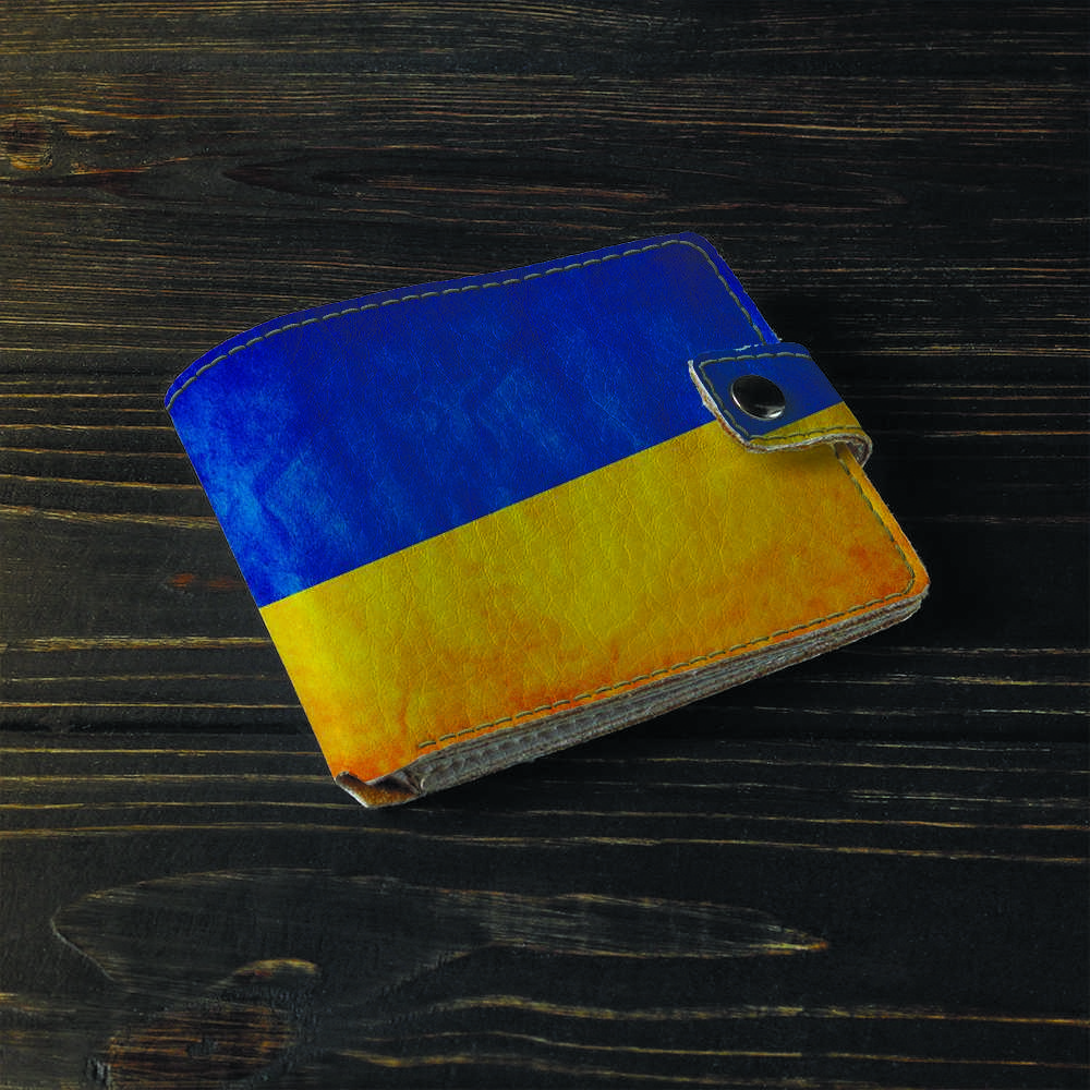 

Кошелёк Fisher Gifts Uno 07 Синежелтый фон экокожа