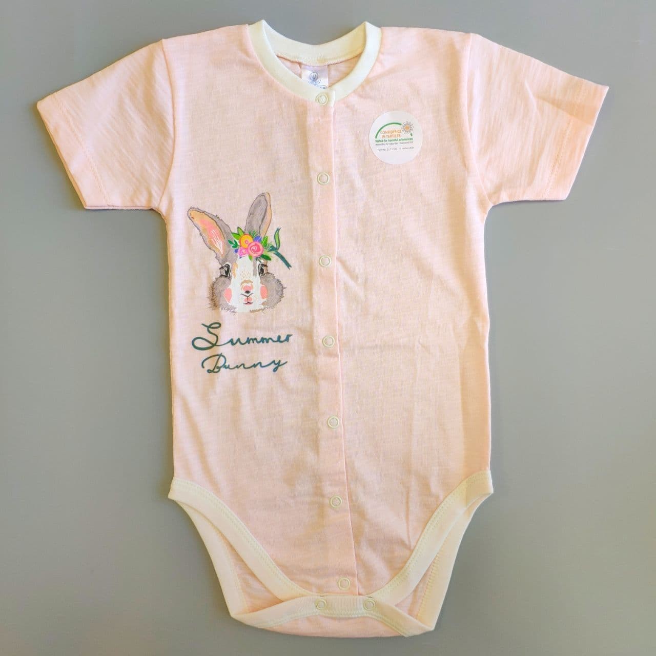 

Боди с коротким рукавом Верес Summer Bunny 102-1.77.62 62см Персиковый