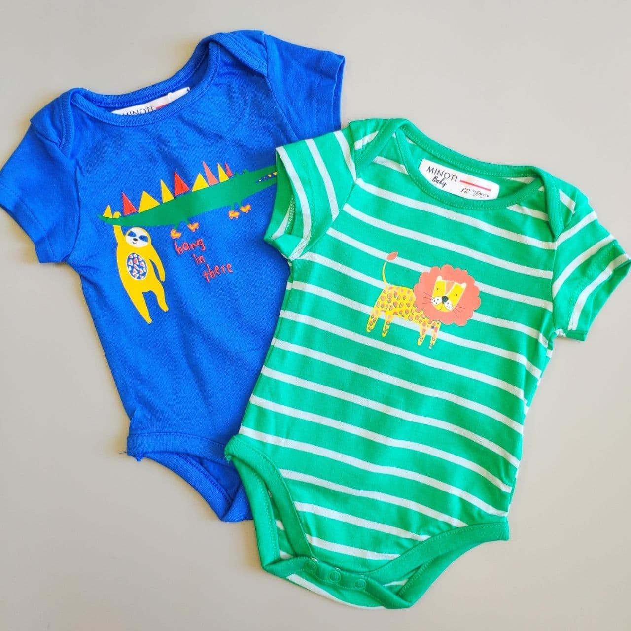 

Боди с коротким рукавом Minoti Turtle2 12726 2шт 62см Синий/Зеленый
