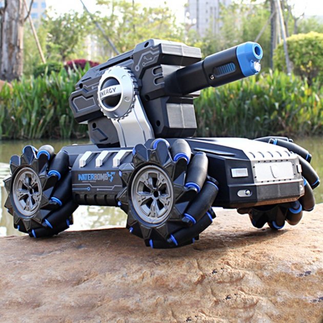 

Боевой стреляющий танк - машинка Mech Chariot Drift 360 управления жестами с водными бомбами и лазерным лучом