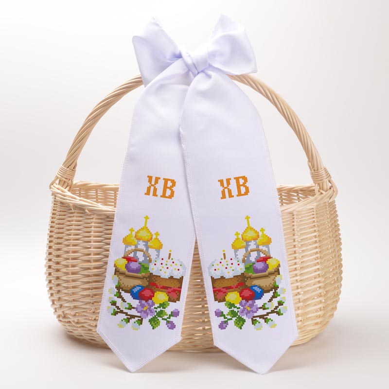 

Набір для вишивки бісером Барвиста Вишиванка Великодній бант 11х145 (ТР533пн1199k)