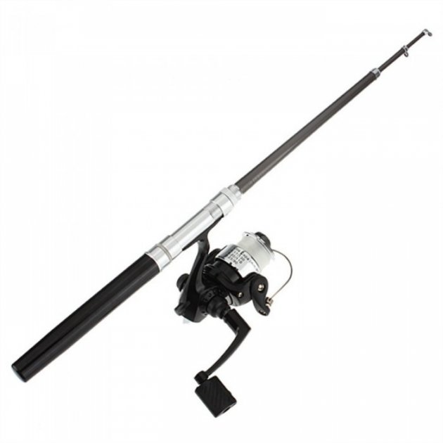 

Карманная складная мини ручка удочка в боксе Pocket Pen Fishing Rod + Катушка Чёрная