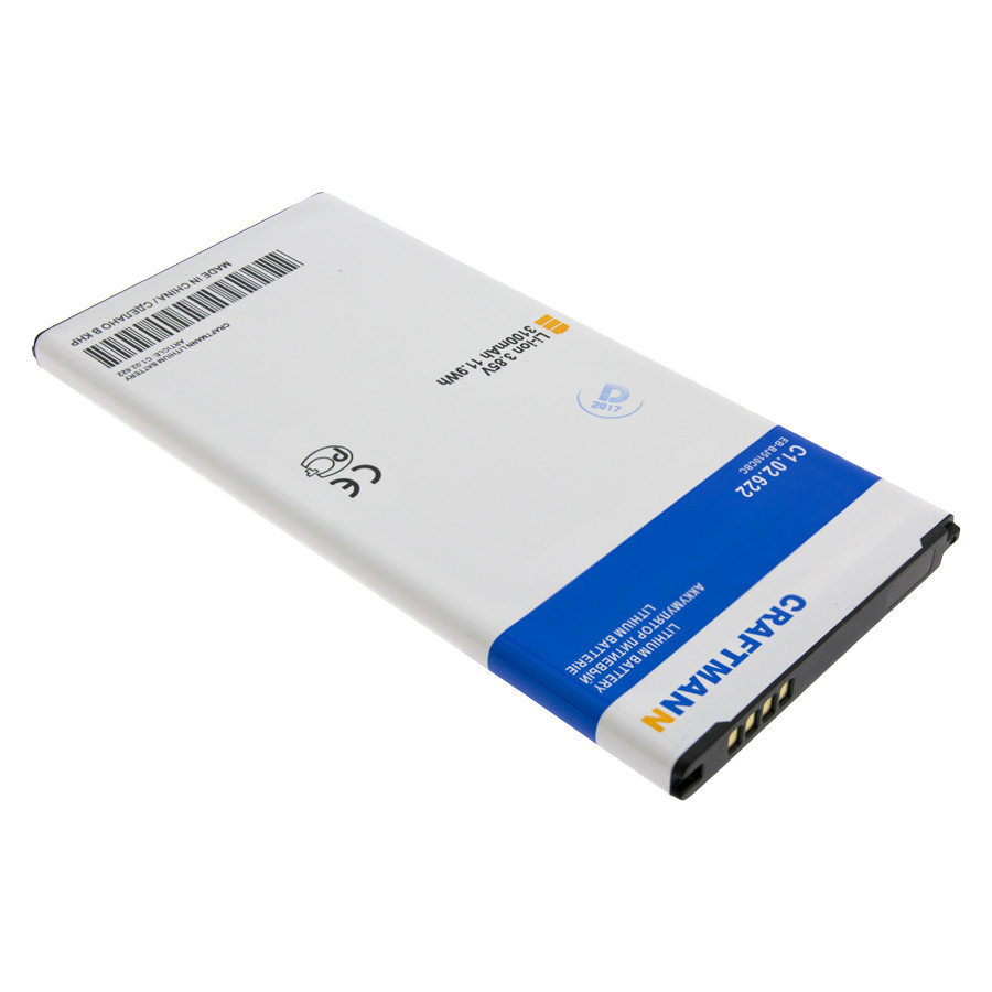 

Аккумулятор Craftmann Samsung GALAXY J5 (2016) SM-J510F/DS EB-BJ510CBC 3100mAh (C1.02.622)