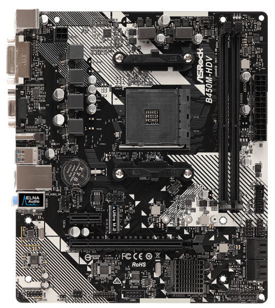 

МАТЕРИНСКАЯ ПЛАТА ASROCK B450M-HDV R4.0 (SAM4, AMD B450) MATX