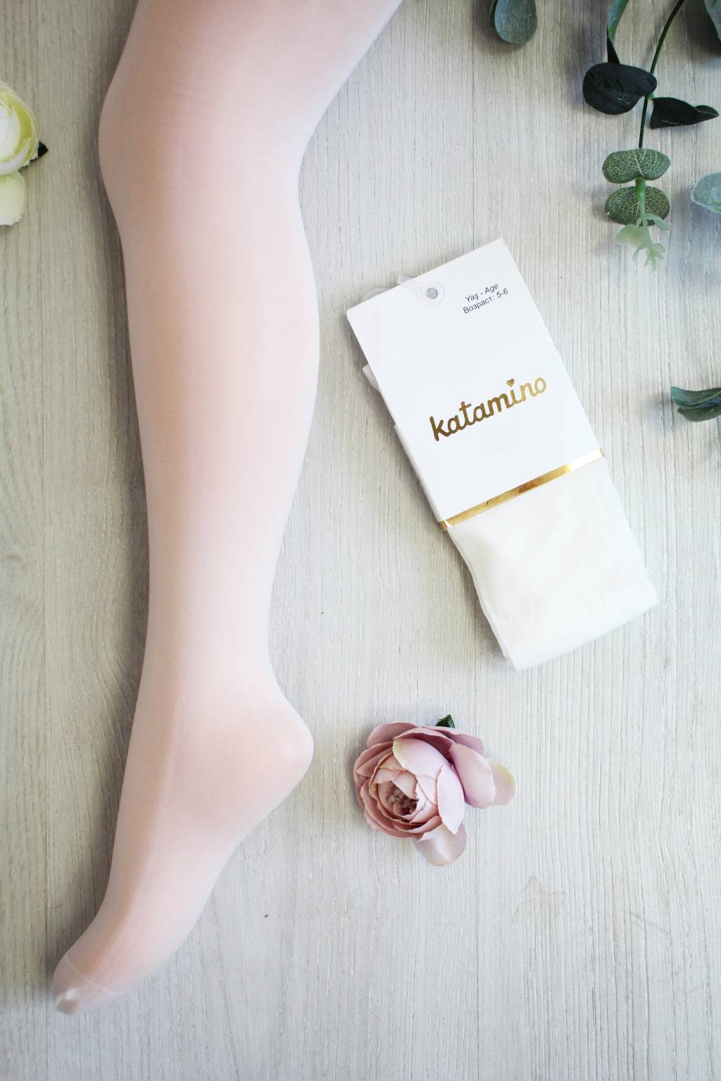 

Колготки Katamino 134-140 / 9-10 лет см Белый