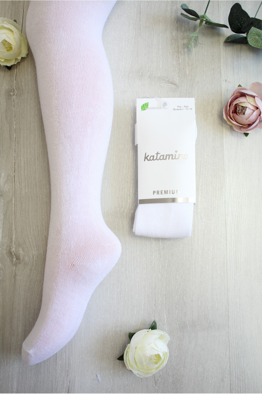 

Колготки Katamino 52-62 / 0-3 мес см Белый