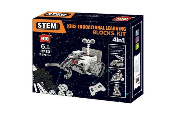 

Конструктор HIQ STEM R732 интеллектуальный робот-конструктор с инфракрасным управлением 4-в-1 253 детали (луноходы) LYH-B732