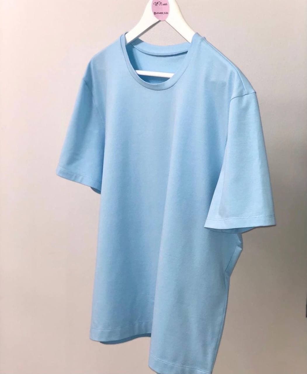 

Футболка женская Oversize голубая 42-48 B110