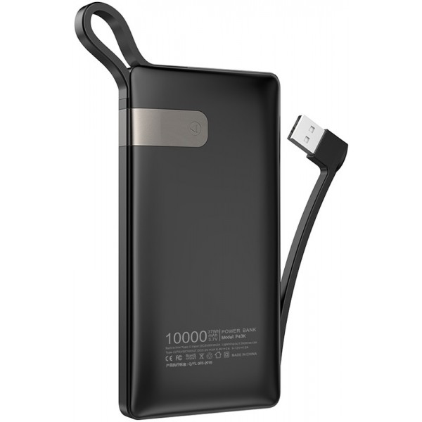 

Портативная батарея 10000 mAh AWEI P43K Power Bank QC3.0 Li-Polimer Black