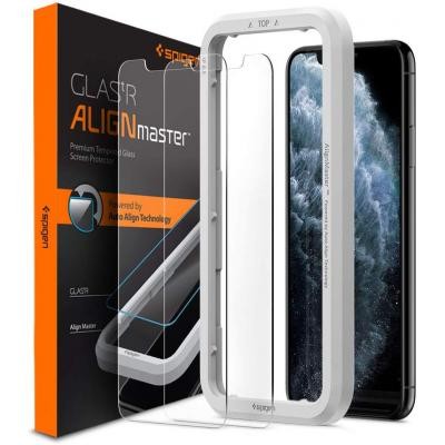 

Стекло защитное Spigen iPhone 11 Pro/XS/X AlignMaster Glas tR, 2 pack