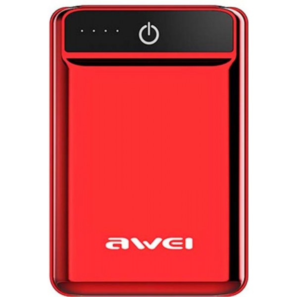 

Портативная батарея 10000 mAh AWEI P54K Power Bank Red