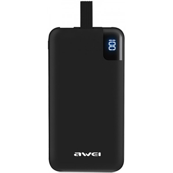 

Портативная батарея 10000 mAh AWEI P67K Power Bank Li-Polimer Black