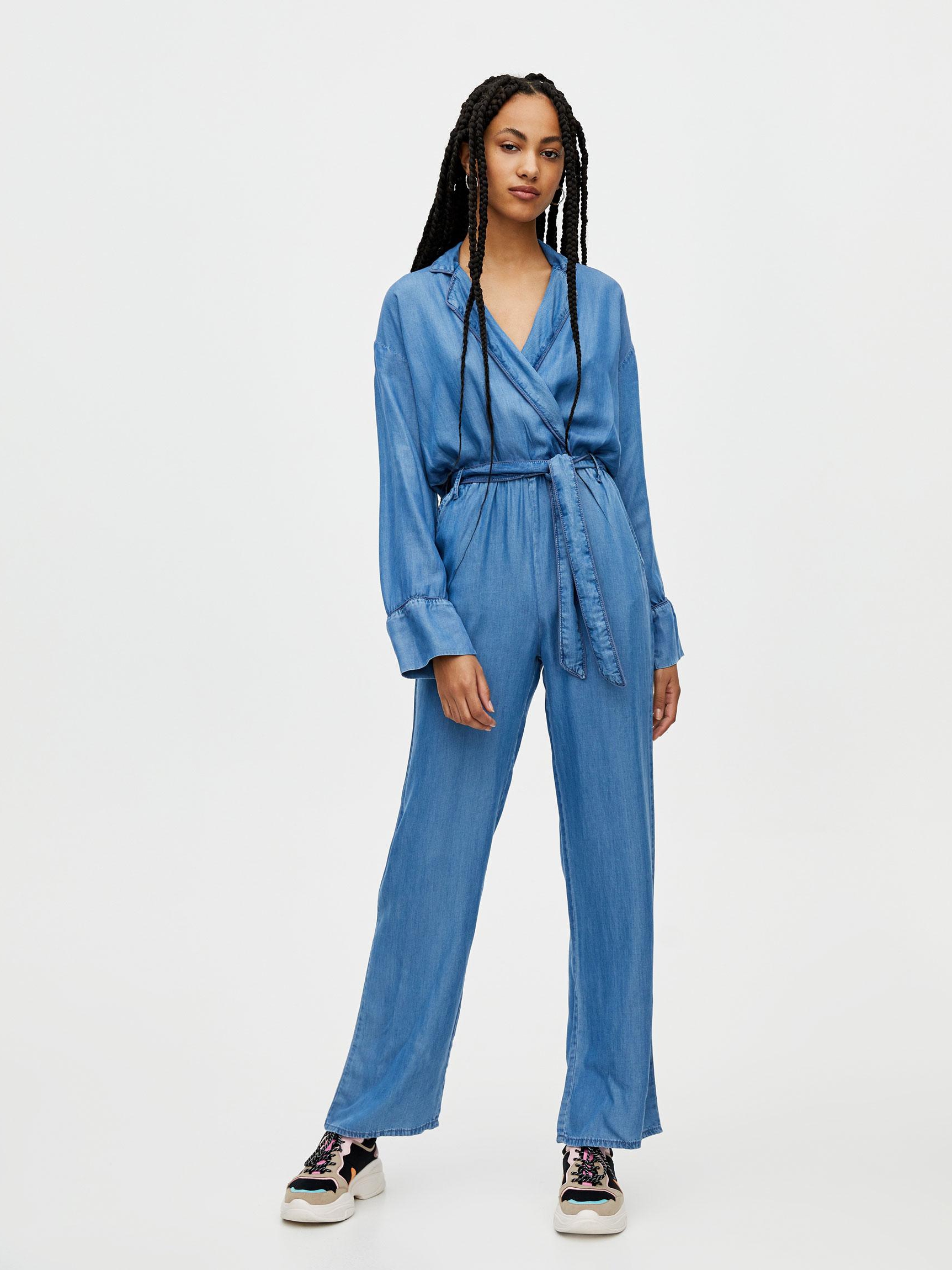 

Джинсовый комбинезон Pull & Bear 9638309406-ACUT M Джинсовый