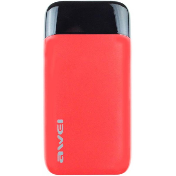 

Портативная батарея 10000 mAh AWEI P52K Power Bank Red