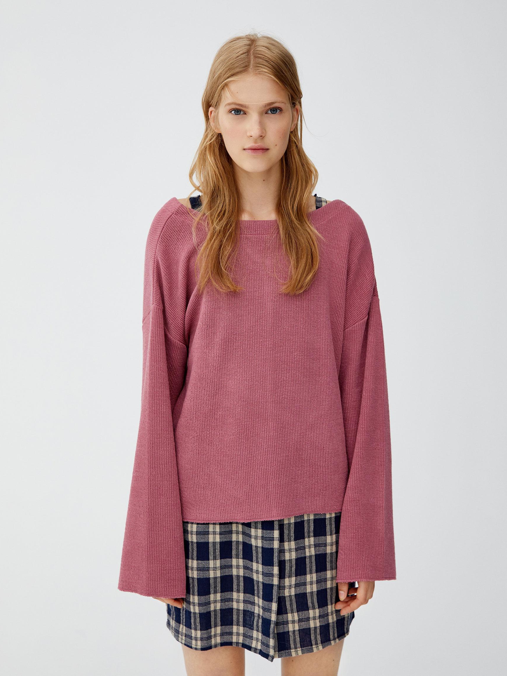 

Джемпер Pull & Bear 9559314668-ACVD M Сиреневый