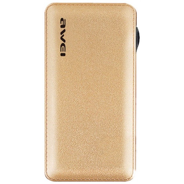 

Портативная батарея 8000 mAh AWEI P97K Gold
