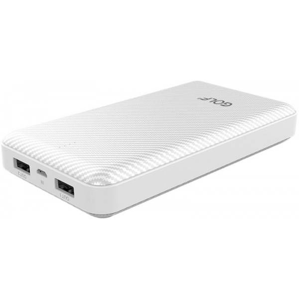 

Портативная батарея 20000 mAh, GOLF Power Bank 20000 mAh G40 Li-pol White