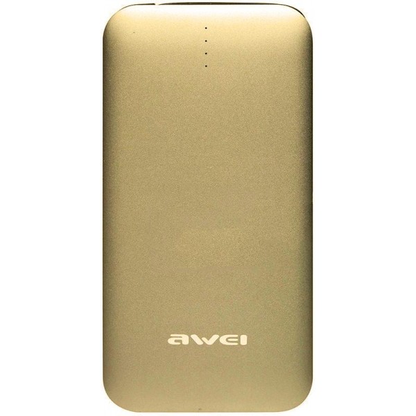 

Портативная батарея 8000 mAh AWEI P20K Power Bank Luxury Gold