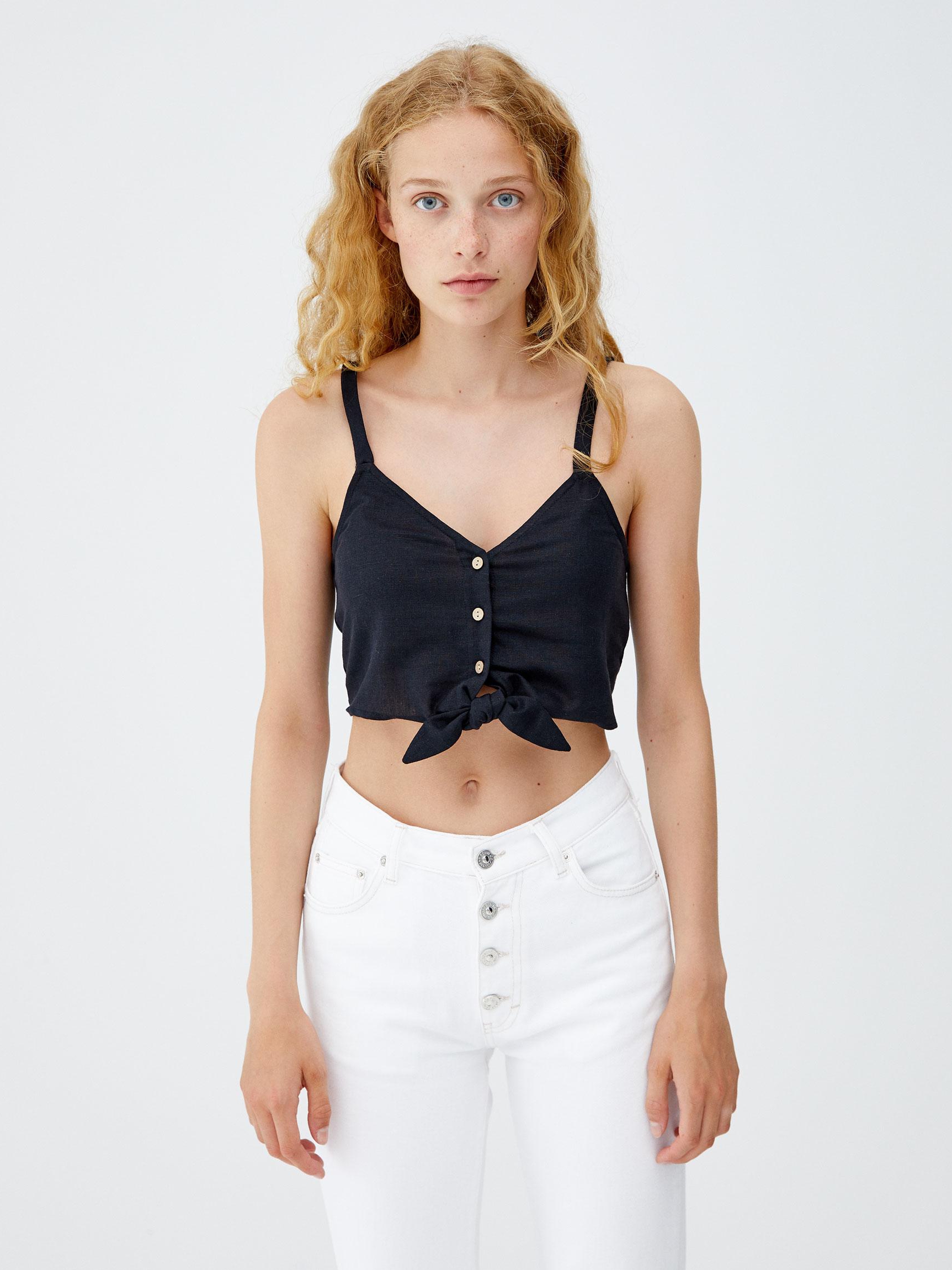 

Топ Pull & Bear 9471365833-AAAD XS Черный